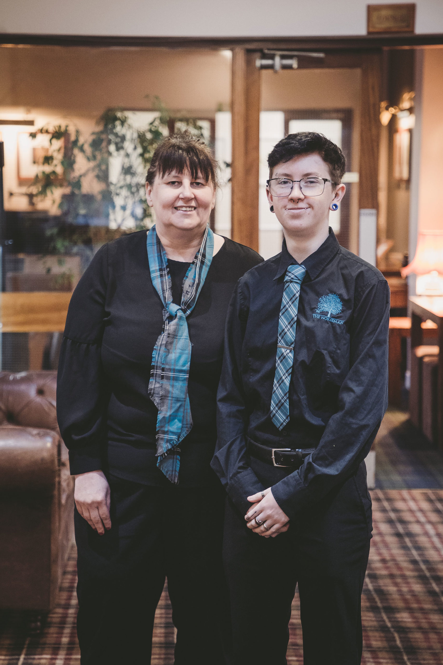 Riley Miller Apprentice Trainee Manager, studying an SVQ certification in Modern Apprentice Hotel Leadership with Sharon Barclay, Assistant Manager The Caithness Collection