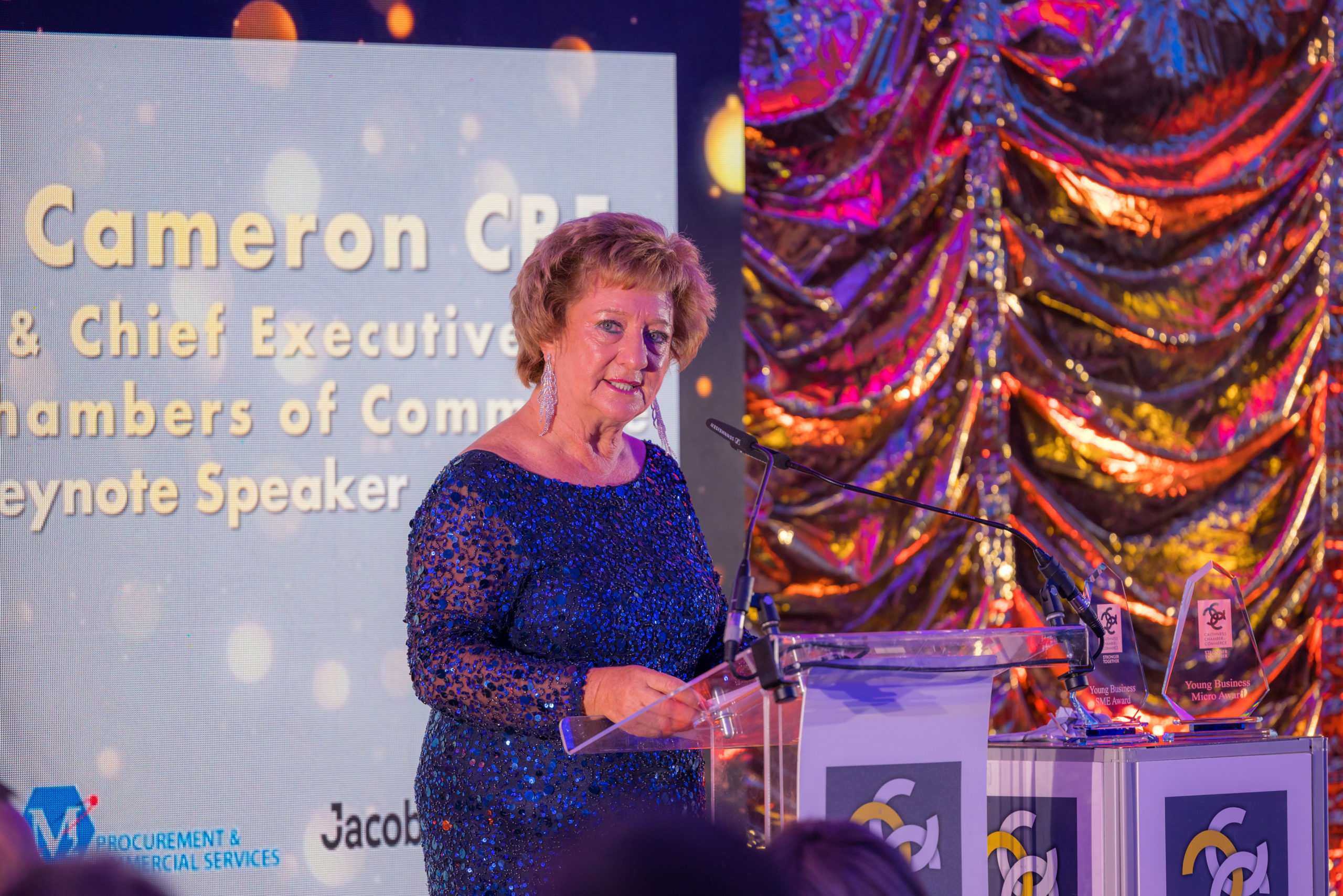 Dr Liz Cameron CBE, Chief Executive of Scottish Chambers of Commerce at the 49th Caithness Chamber of Commerce Annual Dinner