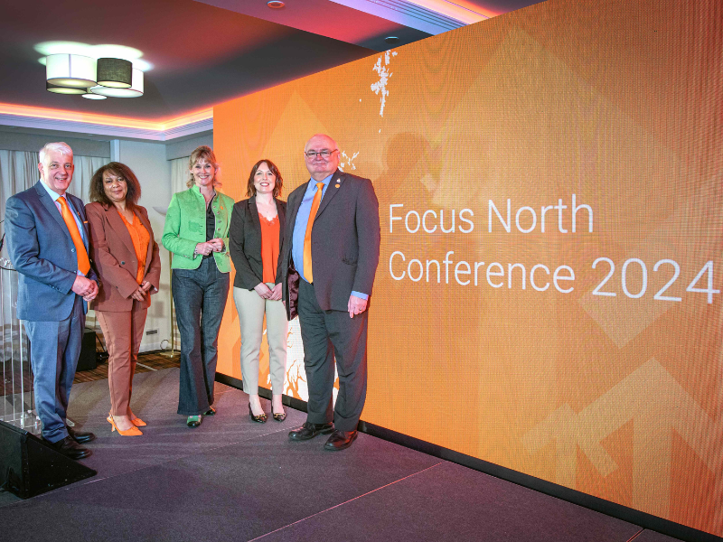Focus North programme team with Nicky Marr, L-R Peter Faccenda, Catherine Souter, Nicky Marr, Nicola More, Simon Middlemas   