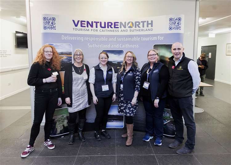 Some of the Venture North board of directors and staff team at last year's Taste North food and drink festival in Wick. From left: Catherine Macleod (board member), Tanya Sutherland (board member), Niamh Ross (staff), Cathy Earnshaw (staff), Susan Barrie (staff) and Scott Morrison (board member). 